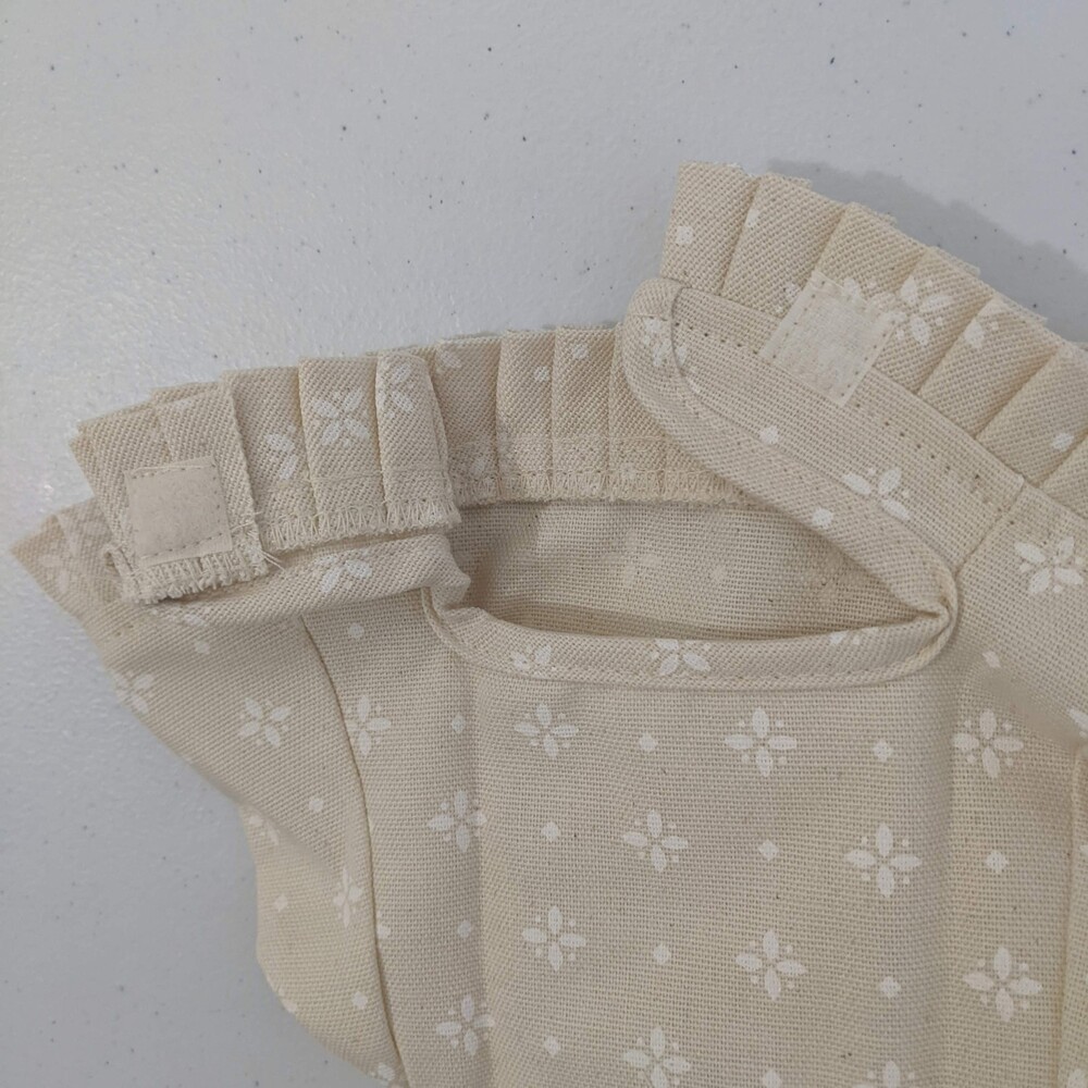 New Longaberger SM Small Key Fabric Liner in Natural Cream Tan White Print NWT - Picture 4 of 7